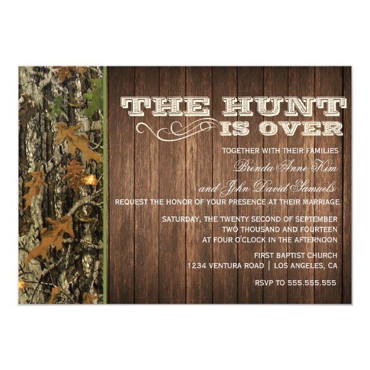 The Hunt Is Over Wedding Invitation | Zazzle.com