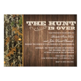 The Hunt Is Over Wedding Invitation