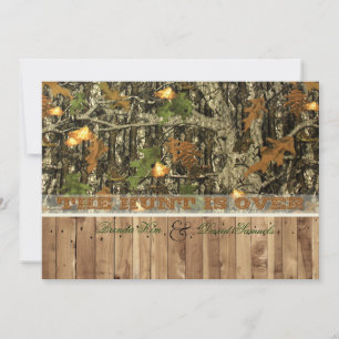 The Hunt Is Over Wedding Invitation