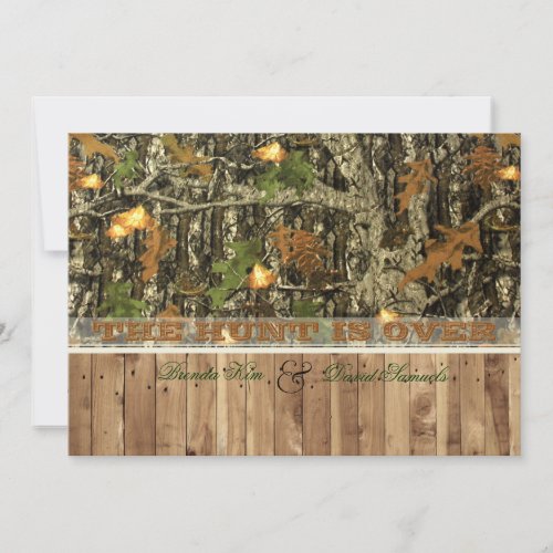 The Hunt Is Over Wedding Invitation