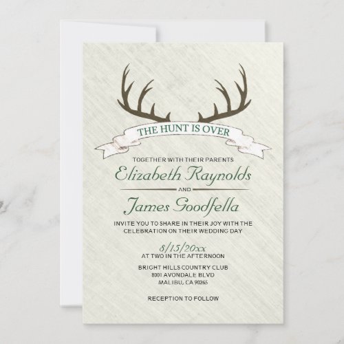 The Hunt is Over Wedding Invitations