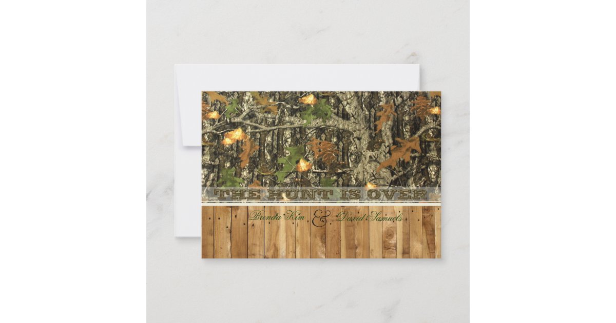 The Hunt Is Over Wedding Invitations | Zazzle