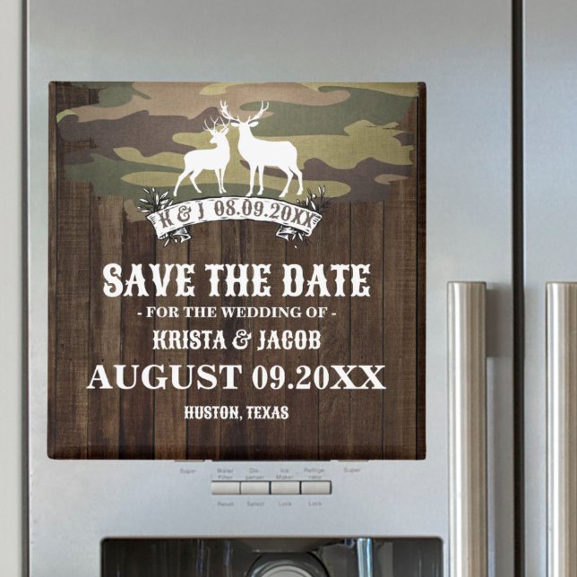 The Hunt Is Over Western Wedding Save The Date Magnet (The Hunt Is Over Western Wedding Save The Date Magnet)
