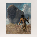 The Hunter And The Buffalo Jigsaw Puzzle at Zazzle