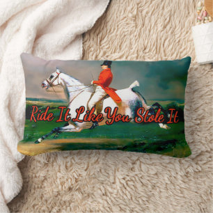 The Hunter by Alfred De Dreux Lumbar Pillow