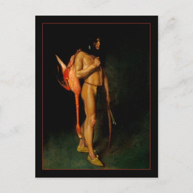 The Hunter by George deForest Brush Fine Art Postcard (Front)