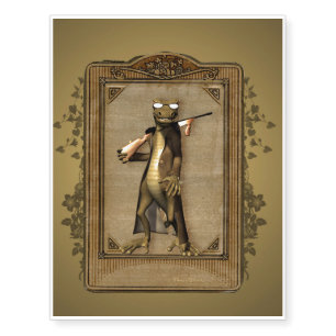 The hunter, funny gecko temporary tattoos
