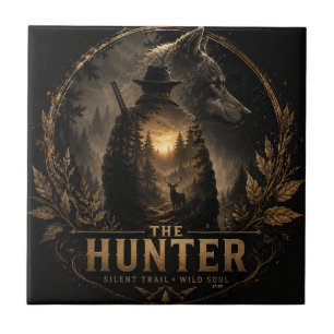 The Hunter , Into the Wild Silence Ceramic Tile