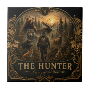 The Hunter , Into the Wild Silence Ceramic Tile