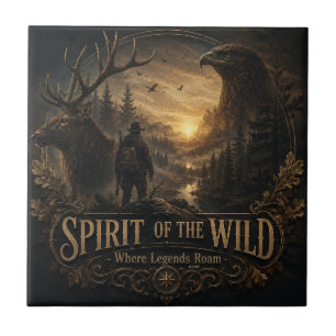 The Hunter , Into the Wild Silence Ceramic Tile