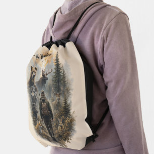 The Hunter , Into the Wild Silence Drawstring Bag
