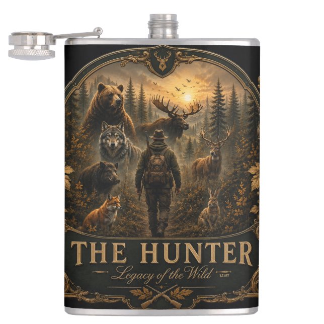 The Hunter , Into the Wild Silence  Flask (Opened)
