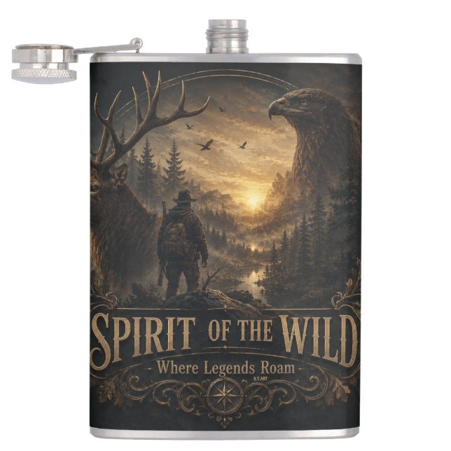 The Hunter , Into the Wild Silence  Flask (Opened)