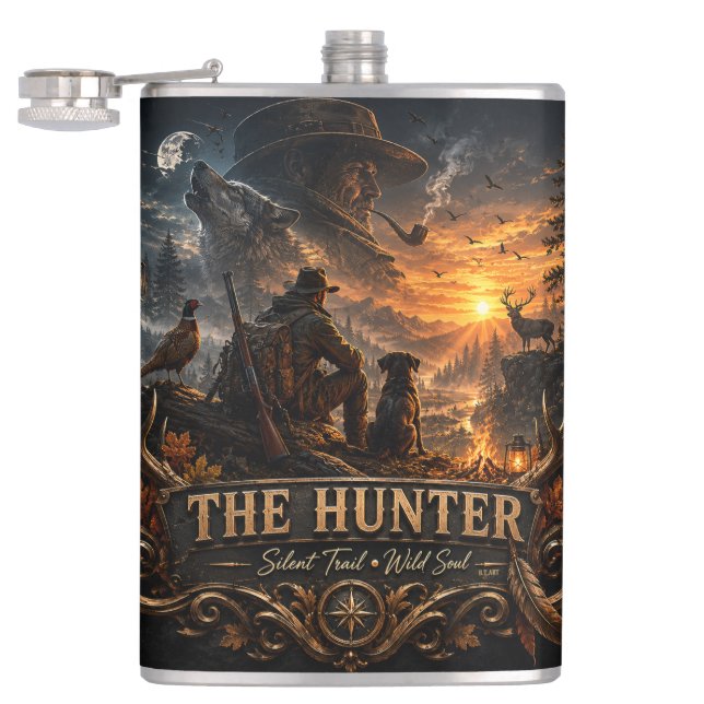 The Hunter , Into the Wild Silence  Flask (Opened)