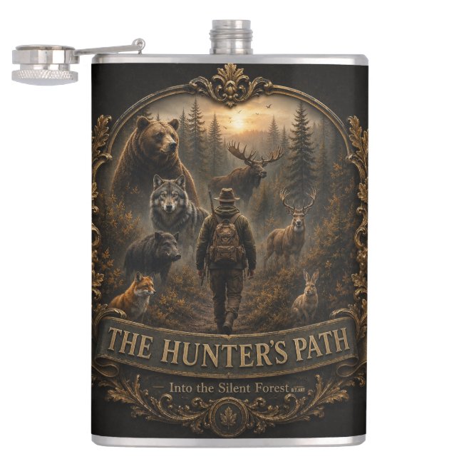The Hunter , Into the Wild Silence  Flask (Opened)