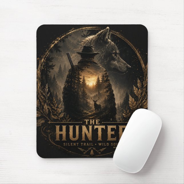The Hunter , Into the Wild Silence  Mouse Pad (With Mouse)
