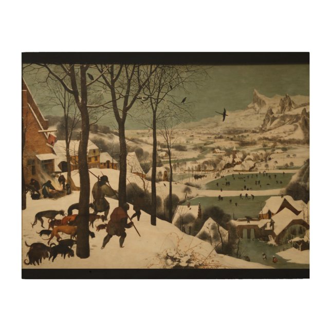 The Hunters in the Snow by Brughel - Wood Canvas (Front)