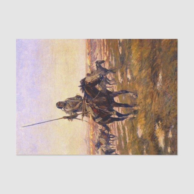 “The Hunting Party” by Charles Russell Tissue Paper (Front)