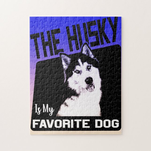 The Husky Is My Favorite Dog,Siberian Husky Jigsaw Puzzle (Vertical)