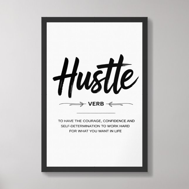 The Hustle Mindset Framed Art (Framed Front)