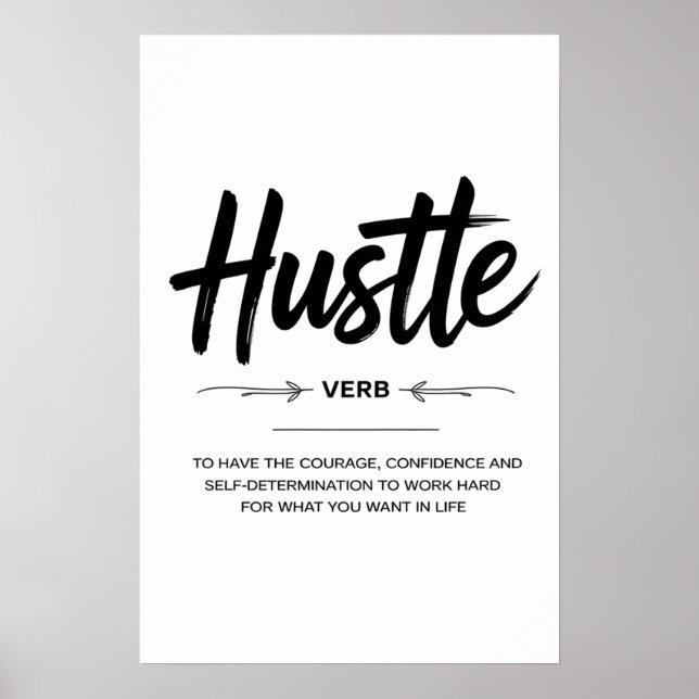 The Hustle Mindset Framed Art (Front)