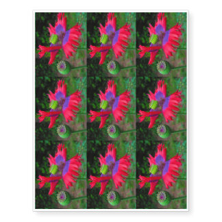 The Hut poppy capture 9 per sheet Temporary Tattoos