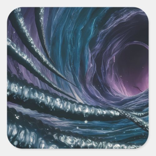  the hypnotic depths of the ocean square sticker