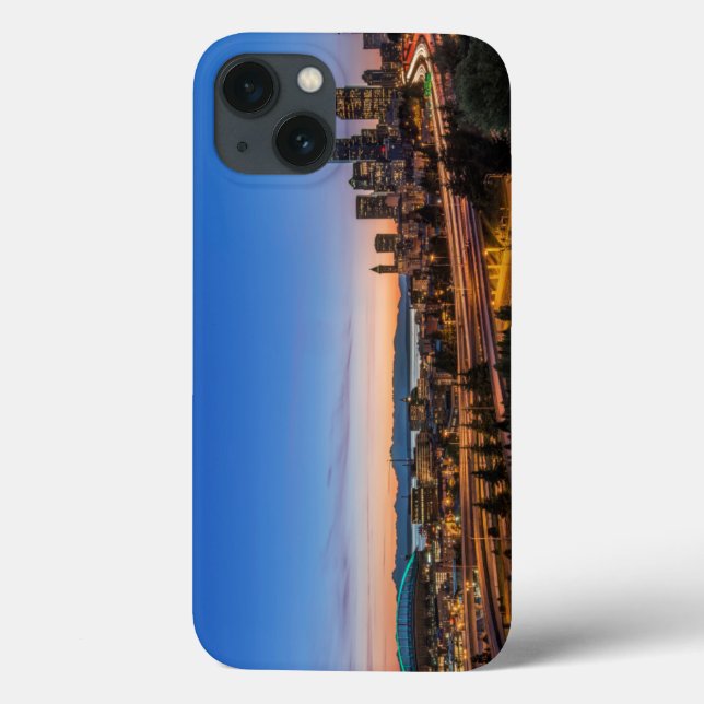 The I-5 freeway and downtown Seattle at twilight Case-Mate iPhone Case (Back)