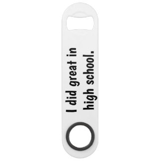 The "I did great in high school" bar key