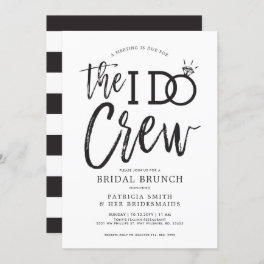The I Do Crew Bridal Crew Brunch Invitation
