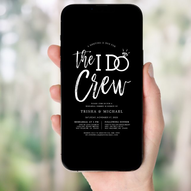 The I Do Crew | Rehearsal Dinner Party Invitation (Front Digital)