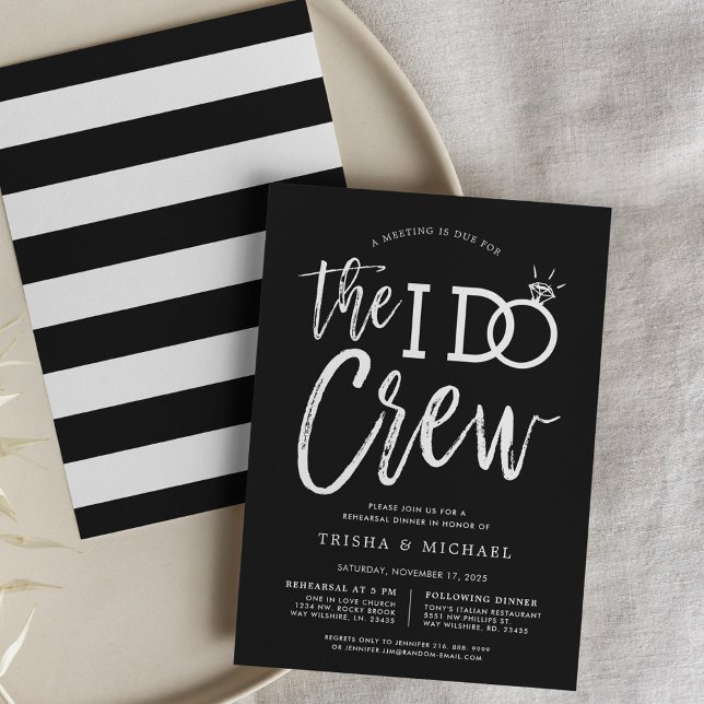 The I Do Crew | Rehearsal Dinner Party Invitation (Creator Uploaded)