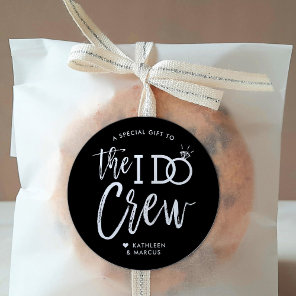 The I Do Crew | Wedding Party Favor Classic Round Sticker