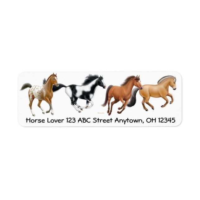 The I Love Horses Label (Front)