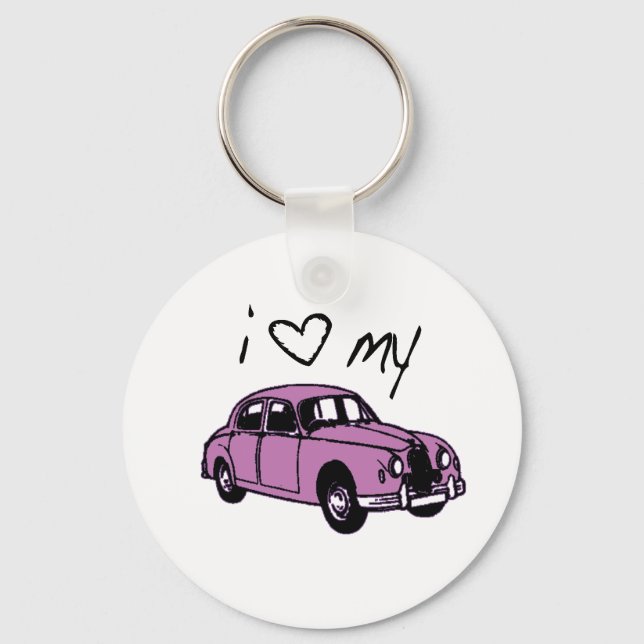 The 'I Love my Car' key-ring! Keychain (Front)