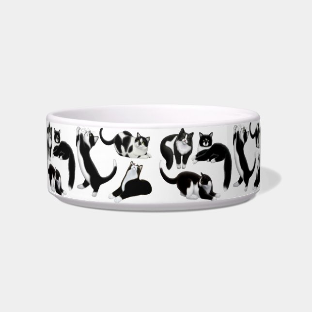 The I Love Tuxedo Cats Pet Bowl (Front)