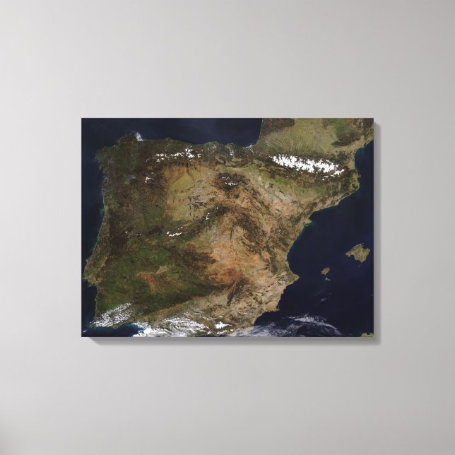 The Iberian Peninsula Canvas Print (Front)