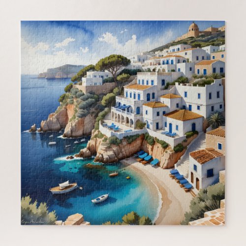 The Ibiza coast is home to many beautiful Greek vi Jigsaw Puzzle
