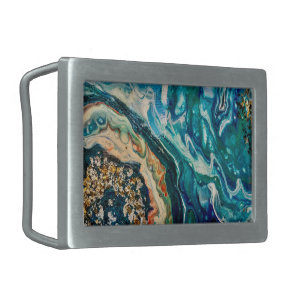 The Ice and The Fish abstract painting Belt Buckle