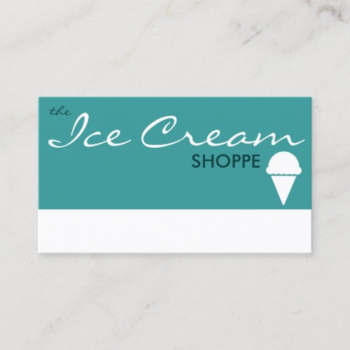 the ICE CREAM shoppe color customizable Loyalty Card