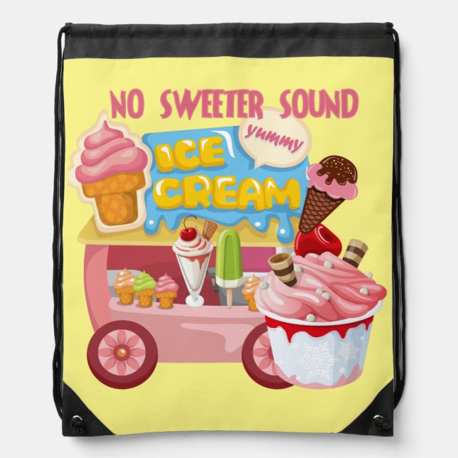 The Ice Cream Truck Drawstring Bag (Front)