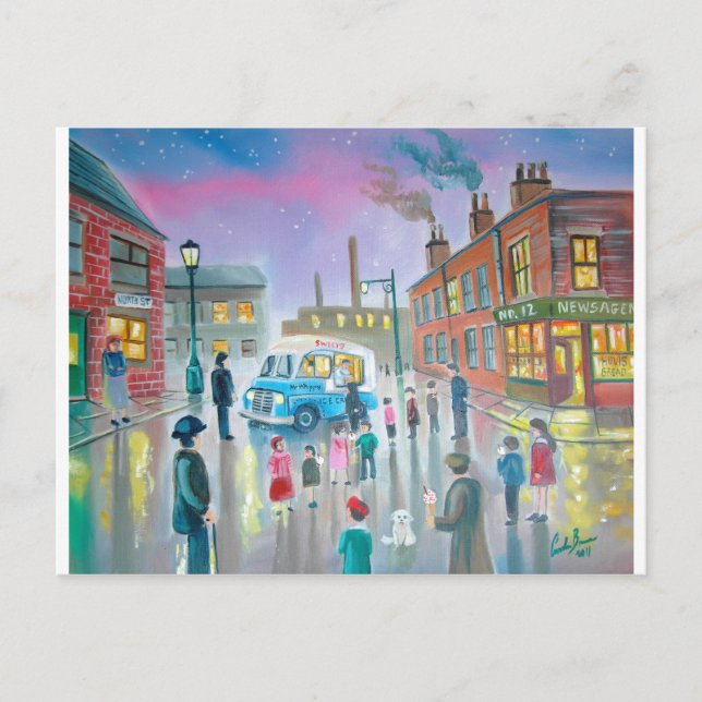 The Ice Cream Van oil painting Postcard (Front)