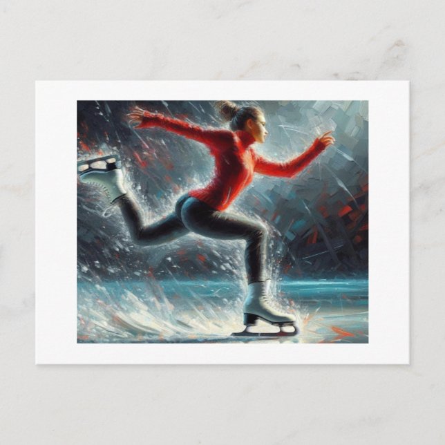 The Ice Skater,  Postcard (Front)