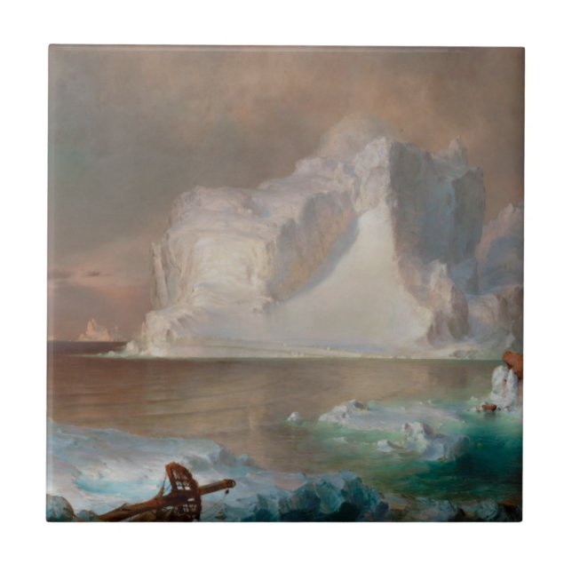 The Icebergs by Frederic Edwin Church 1861 Ceramic Tile (Front)