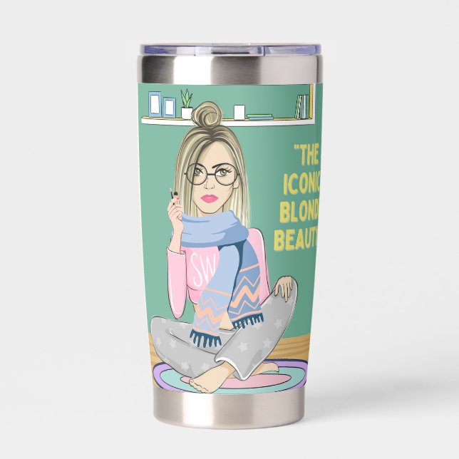 THE ICONEC BLONDE BEAUTY INSULATED TUMBLER (Front)