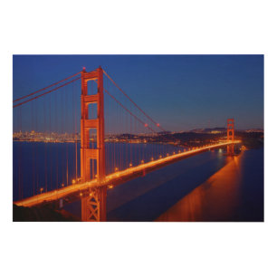 The iconic bridge with San Francisco Wood Wall Decor