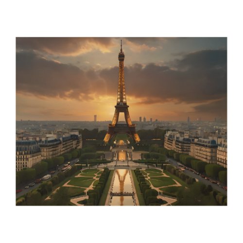 The Iconic Eiffel Tower Wood Wall Art