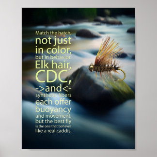 The Iconic Elk Hair Caddis Fly Poster
