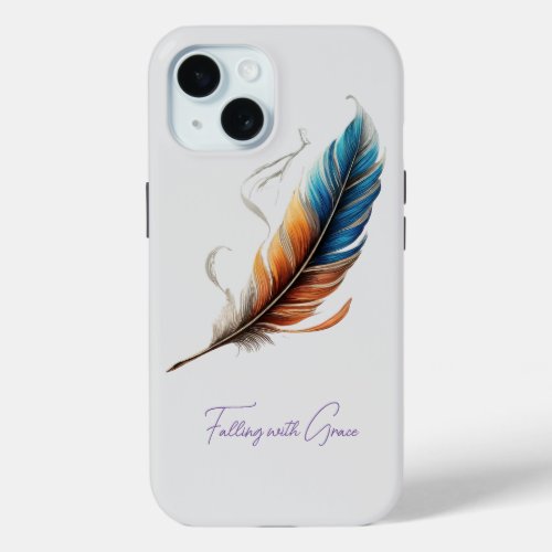 The Iconic Feather Falling Gently iPhone 15 Case