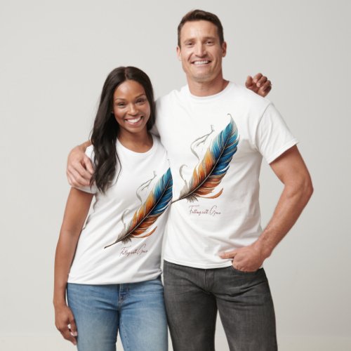 The Iconic Feather Falling Gently T_Shirt